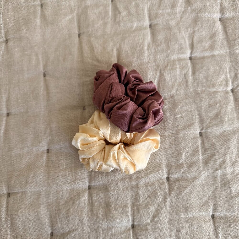 Silk Scrunchie Duo
